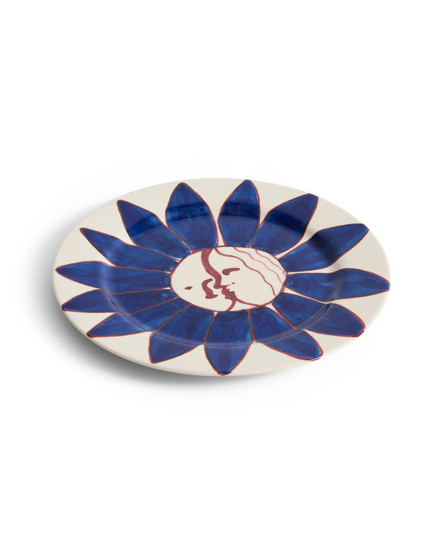 La Pittura Tallerken 28,5cm - Deep blue flower