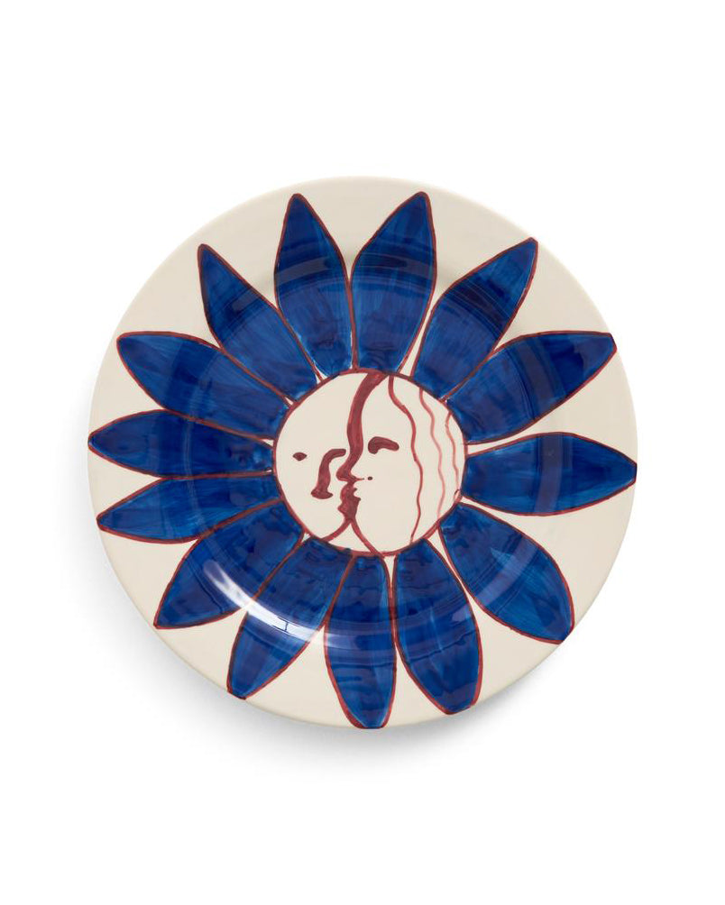 La Pittura Tallerken 28,5cm - Deep blue flower