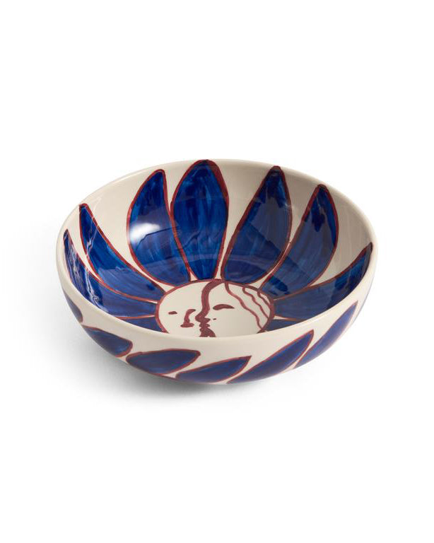 La Pittura Skål 18cm - Deep blue flower