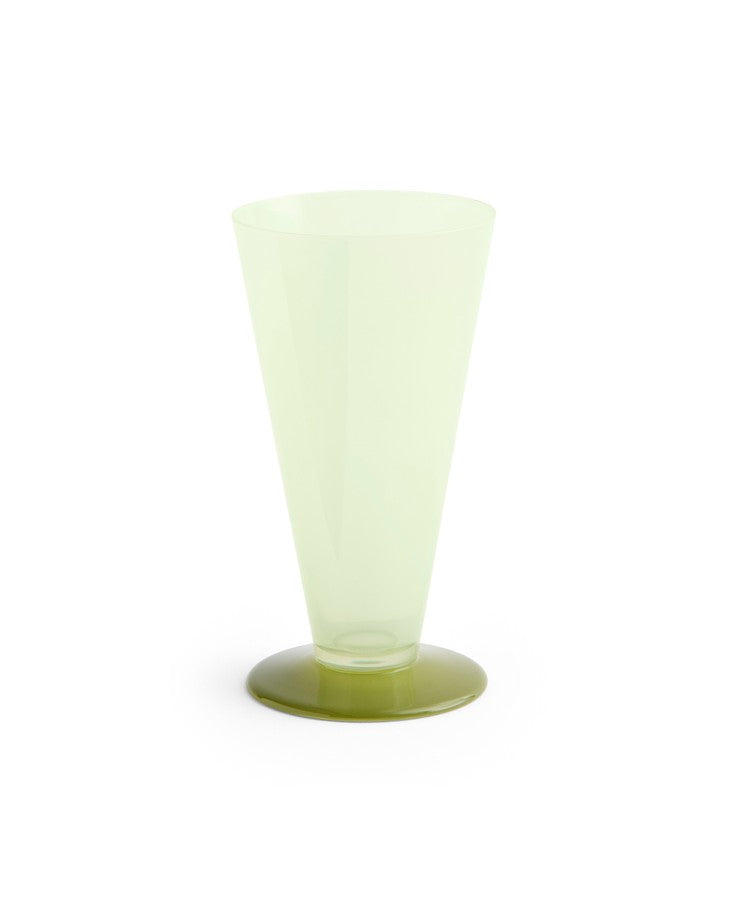Conical Vase Small - Light Green / Dark Lime