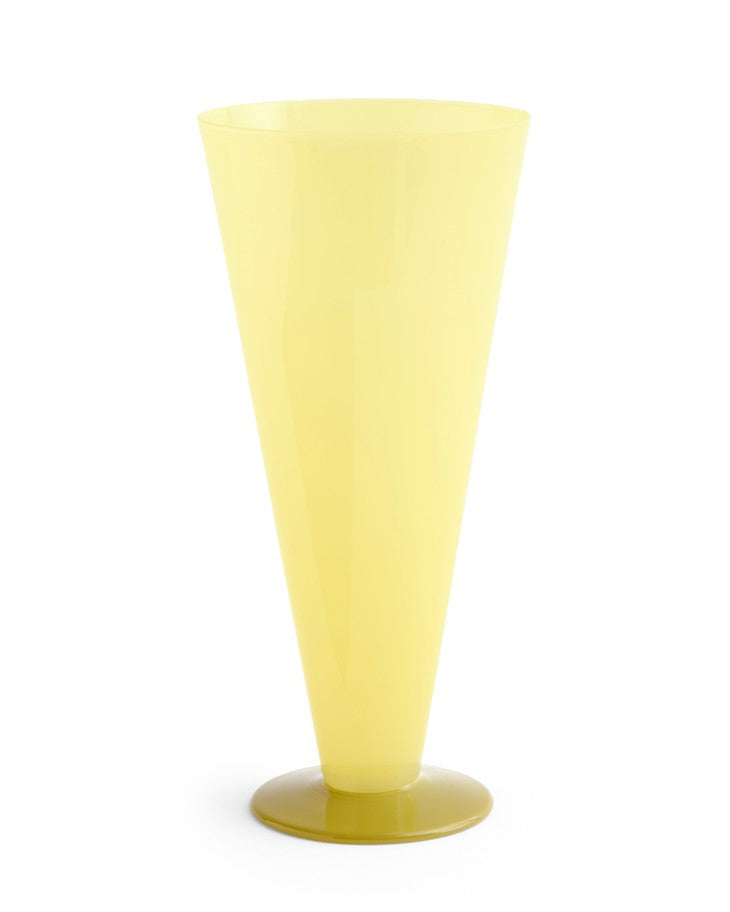 Conical Vase Large – Yellow / Lime Green