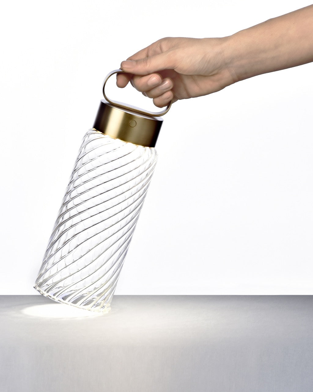 Andon Bordlampe - Twisted Glass