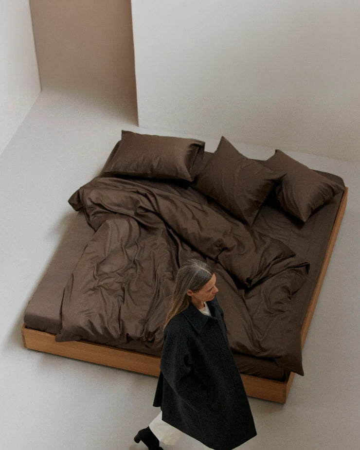 Putetrekk Sateng 50x70 - Gråbrun