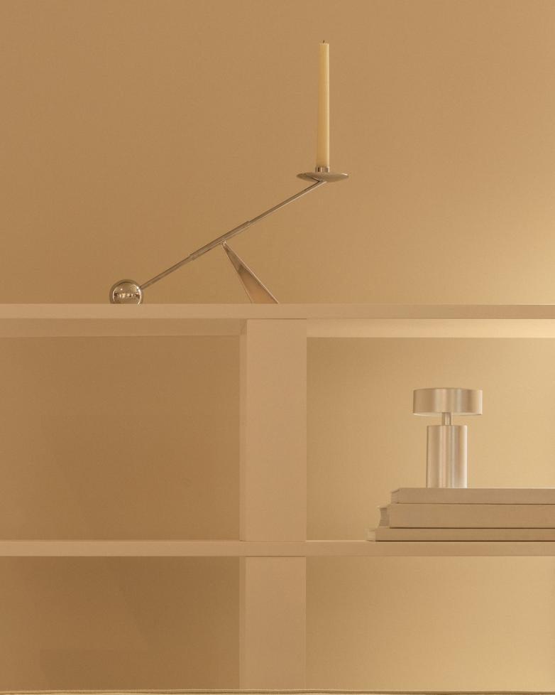 Column Bordlampe Portable - Bronzed Aluminium