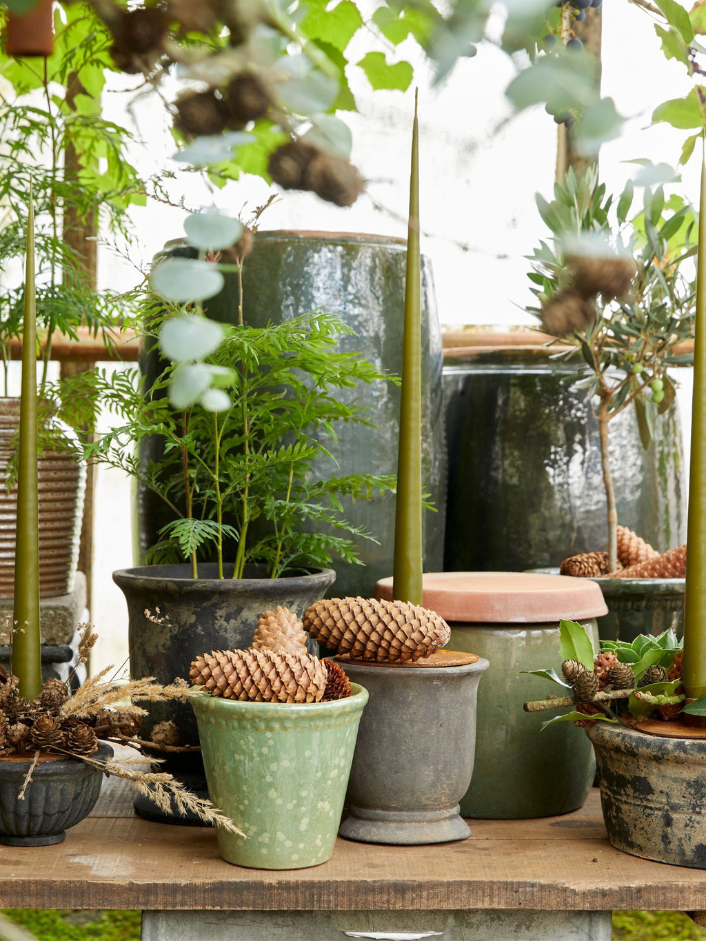 Berit High Krukke - Green