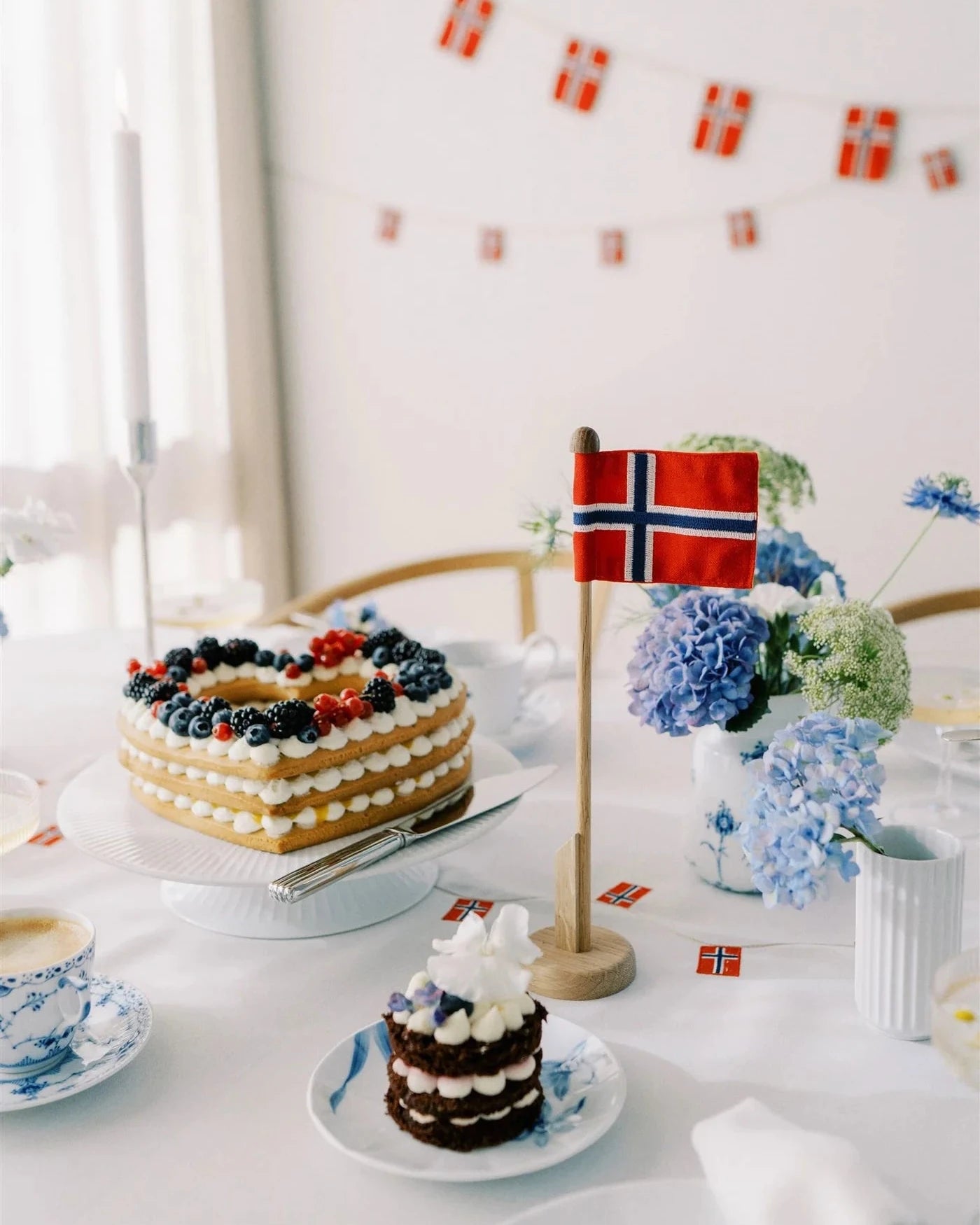 Bordflaggstang - Norsk Flagg