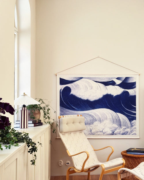 Blue Wave - Veggteppe 140x110 cm