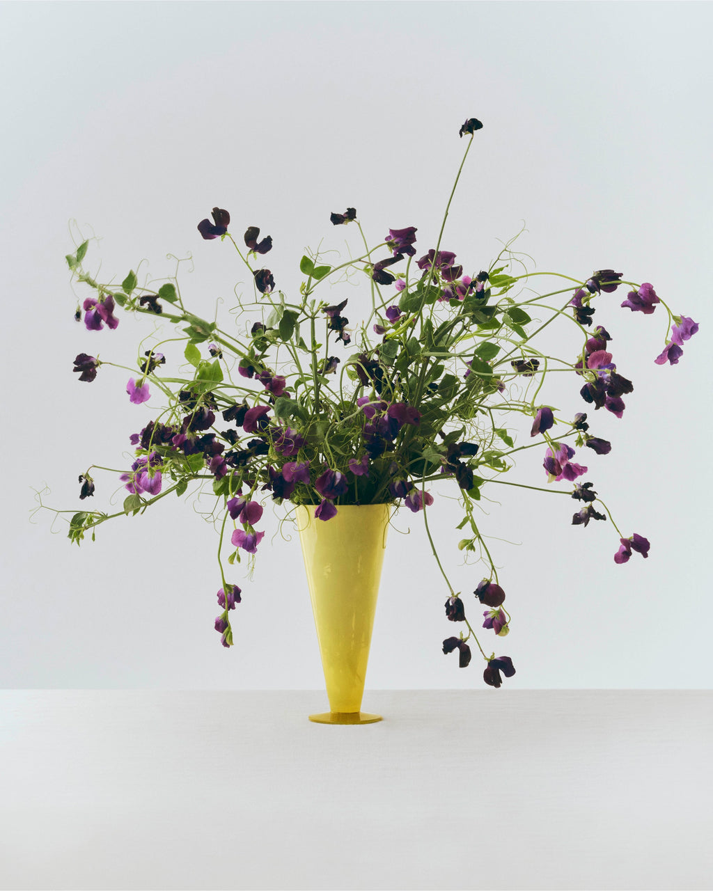 Conical Vase Large – Yellow / Lime Green