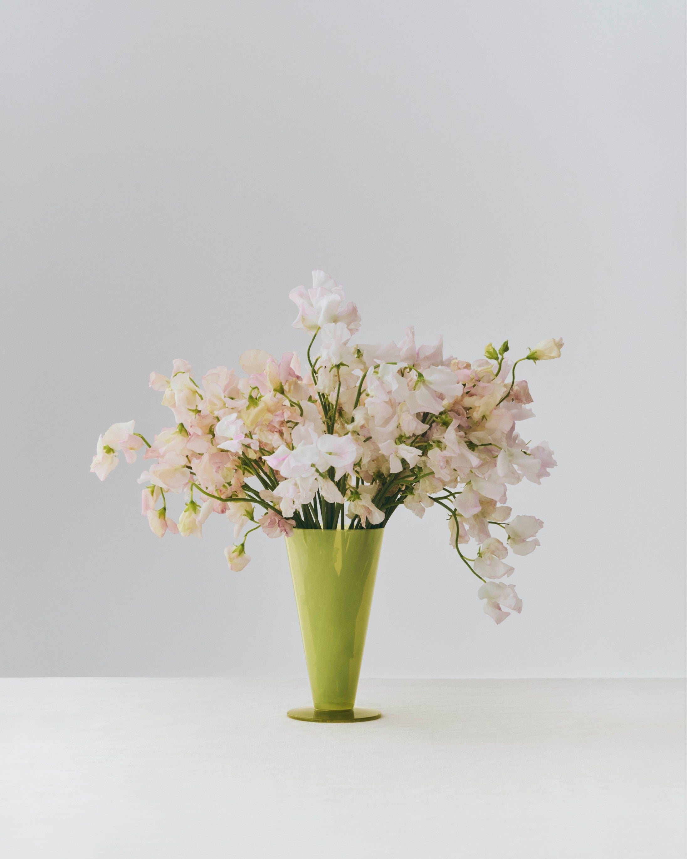 Conical Vase Small - Light Green / Dark Lime