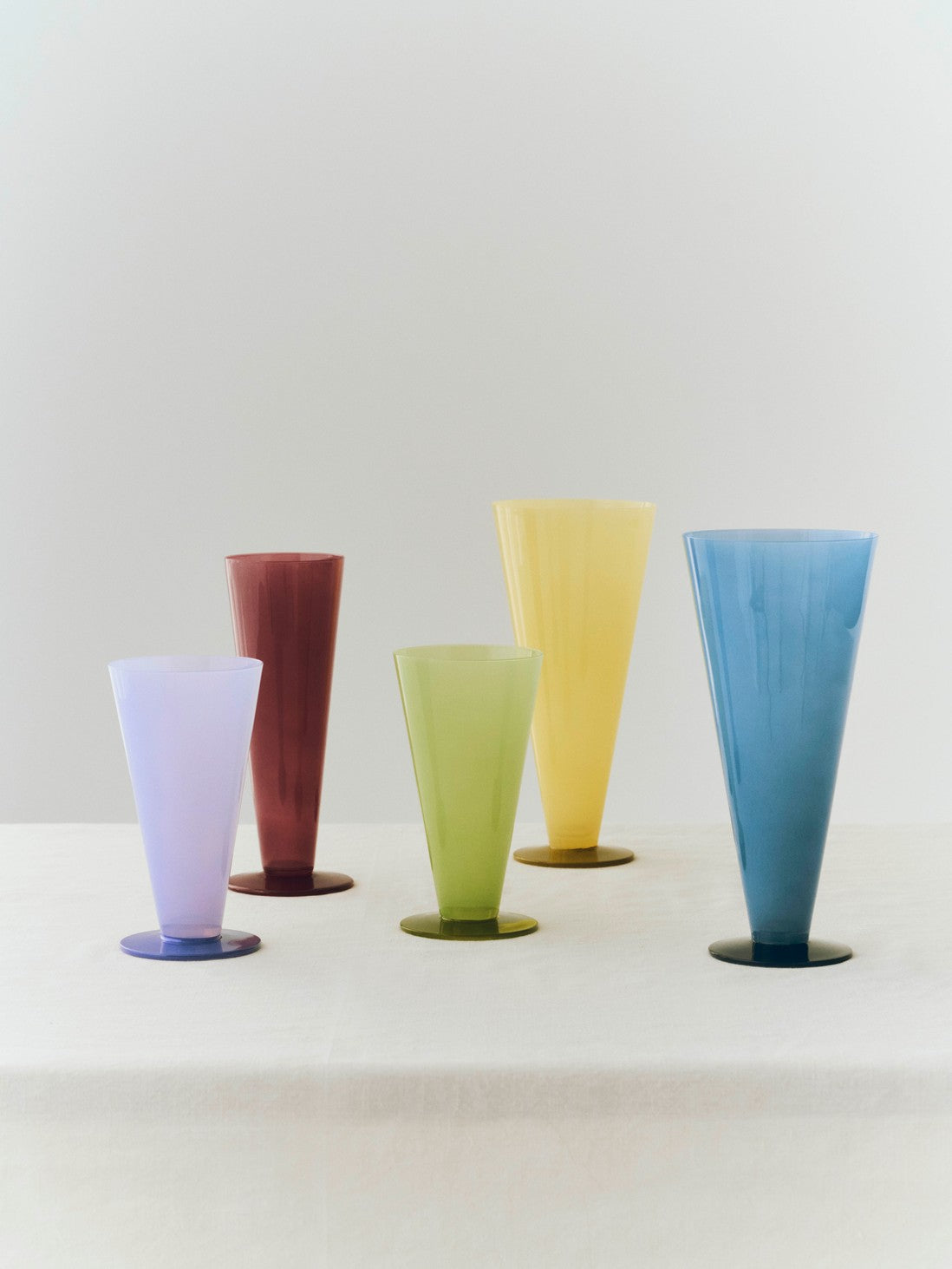 Conical Vase Large – Yellow / Lime Green