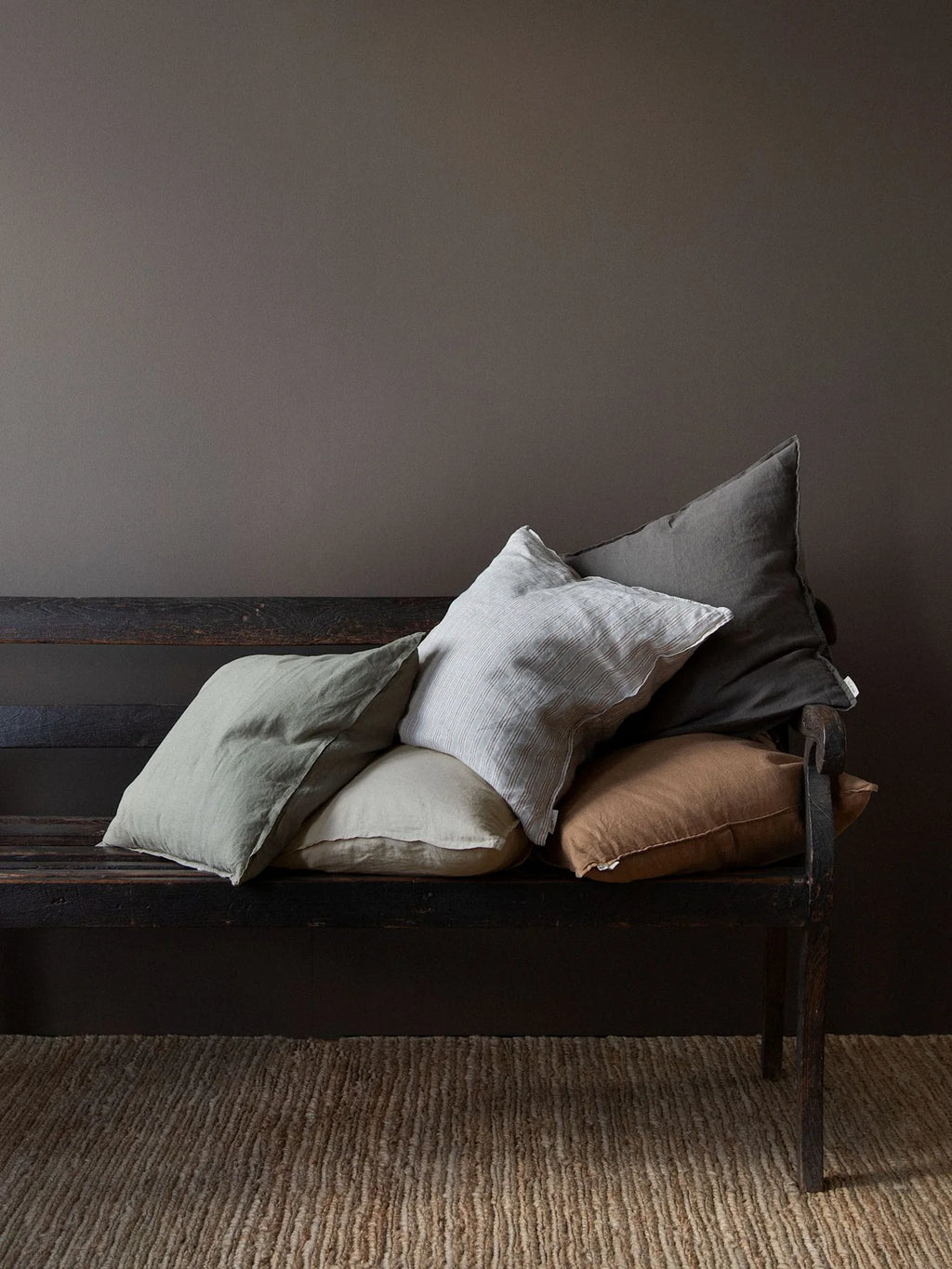 Linne Putetrekk 50x50 - Warm Gray