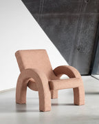 Arco Lounge Chair Small Boucle Pink