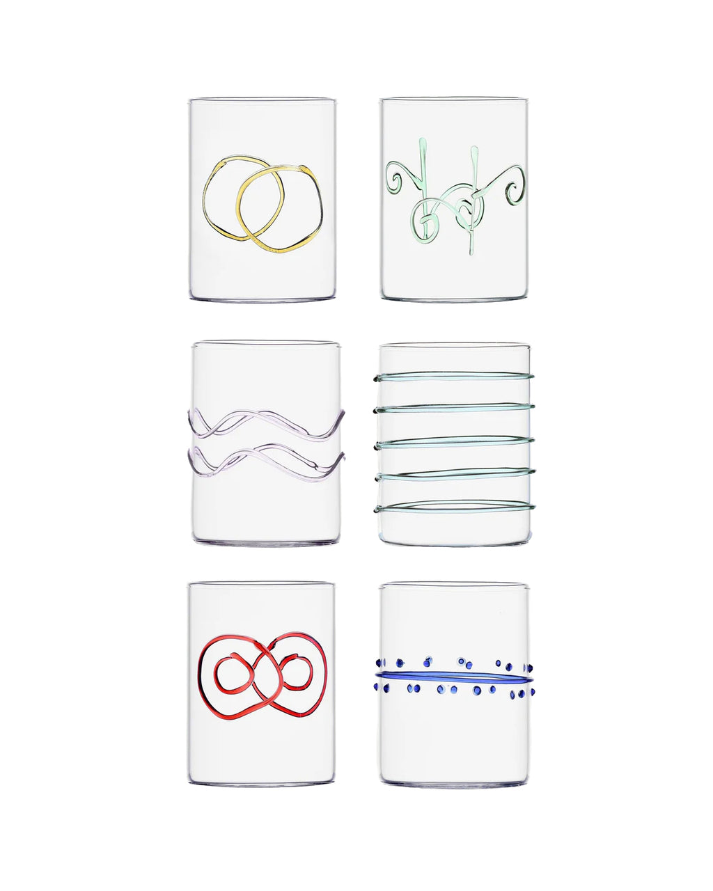 Decó Arlecchino - Glass Sett av 6