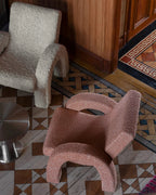 Arco Lounge Chair Small Boucle Pink