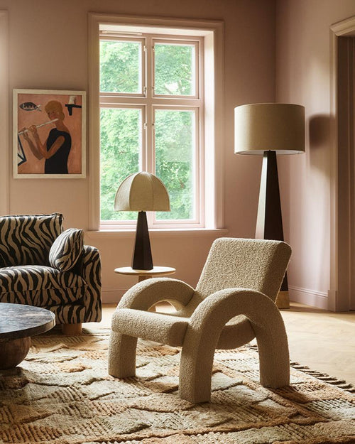 Arco Lounge Chair Small Boucle Beige
