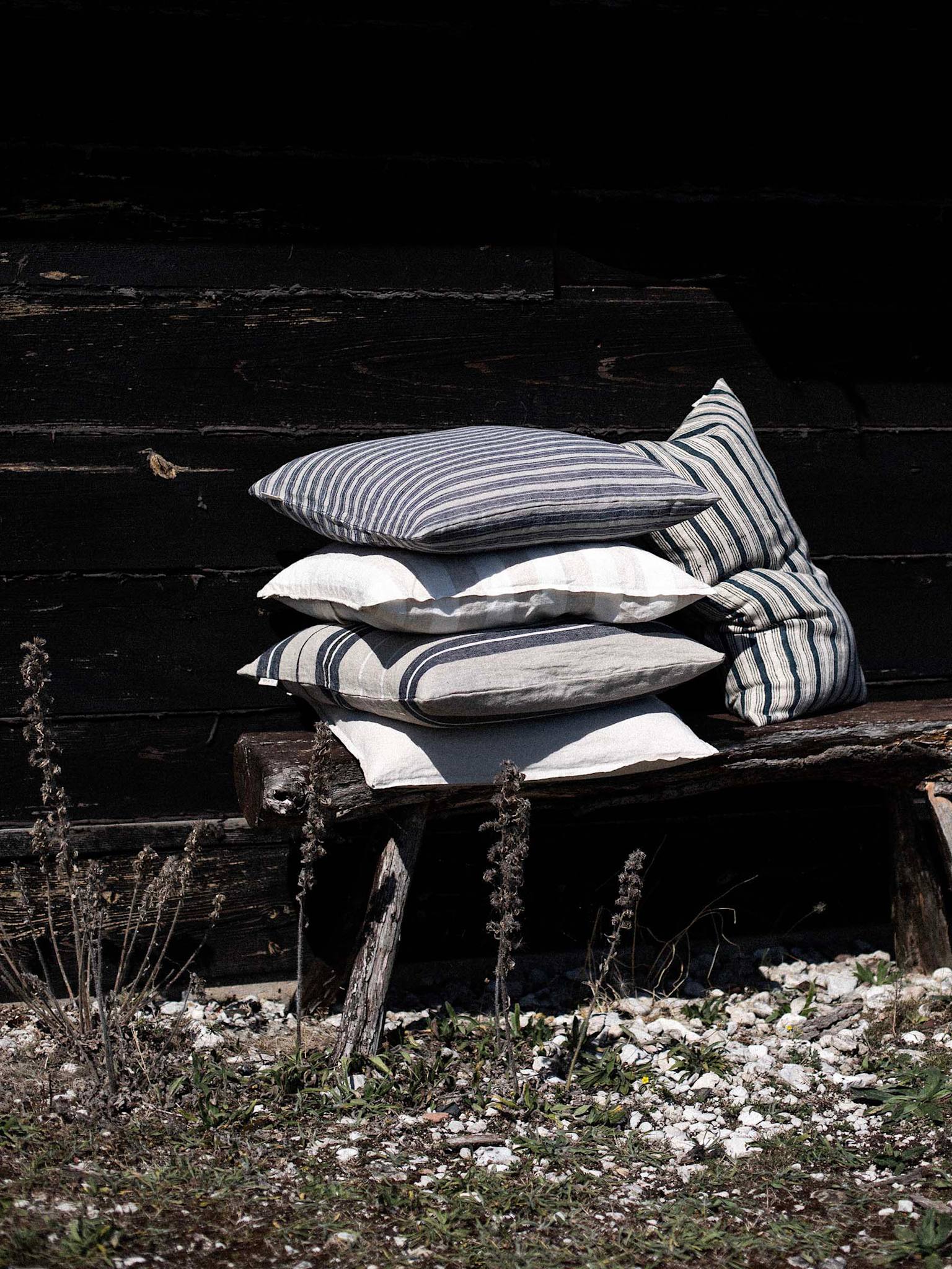Carla Putetrekk 50x50 - Denim Stripe
