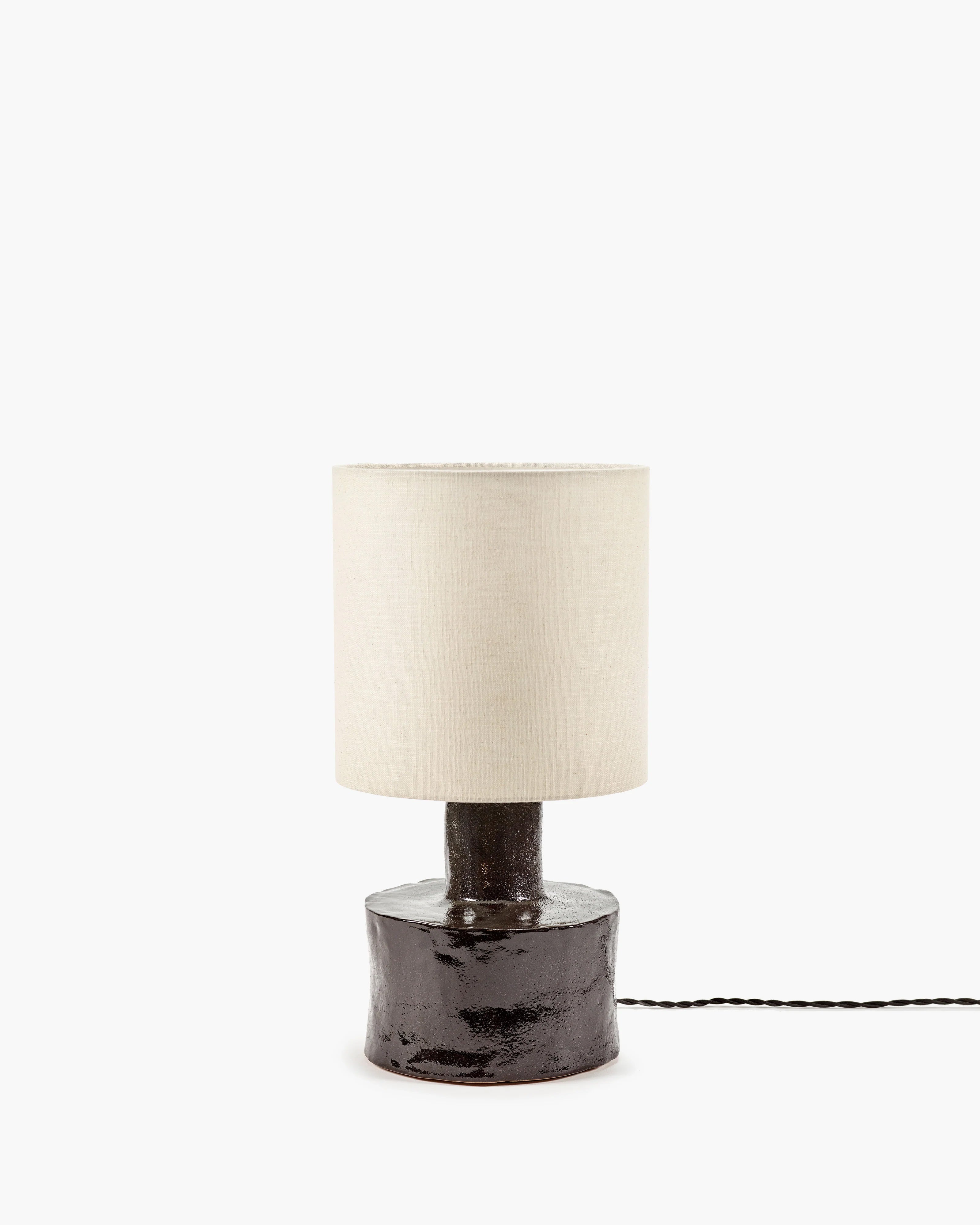 Catherine Bordlampe Svart/Beige