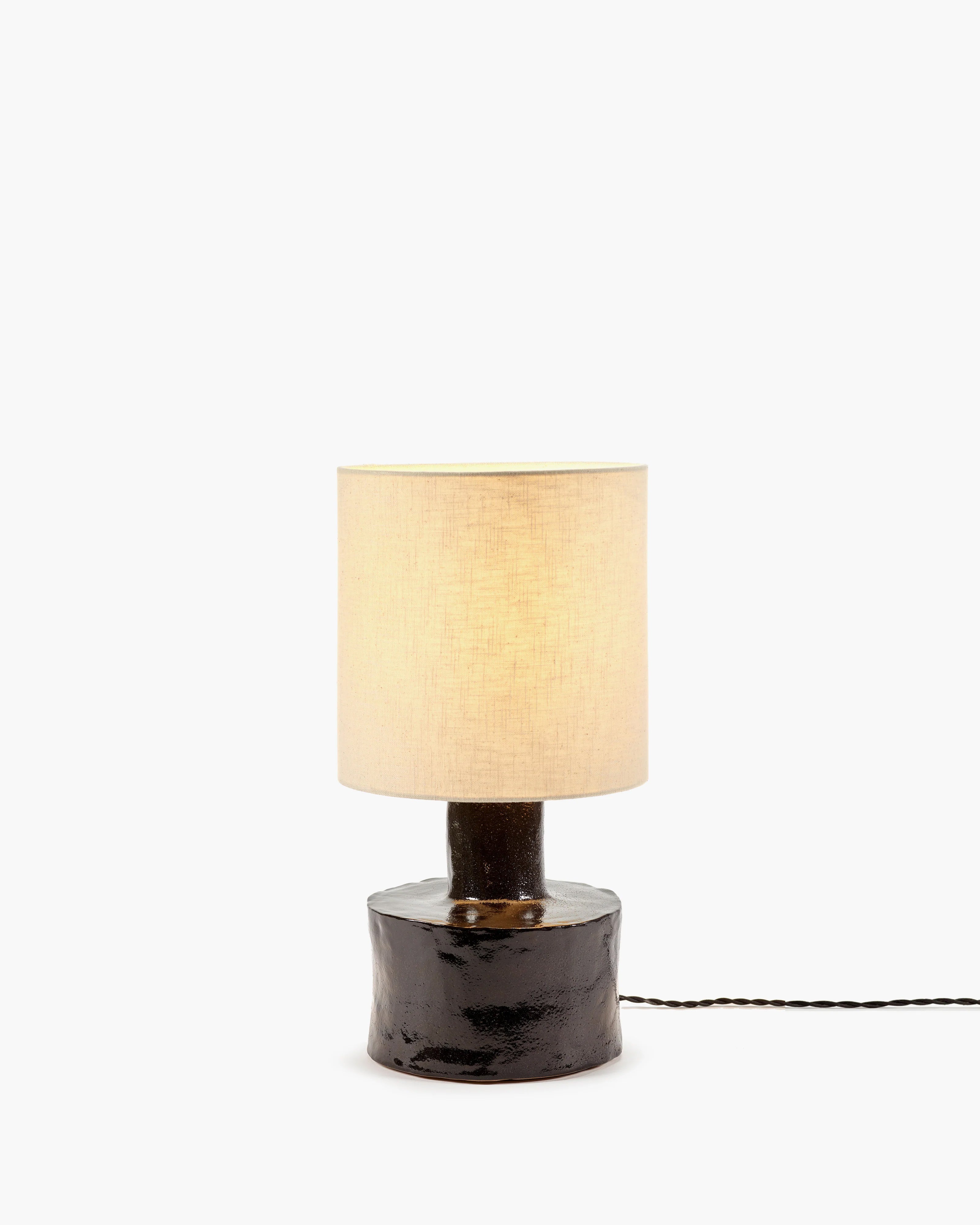 Catherine Bordlampe Svart/Beige