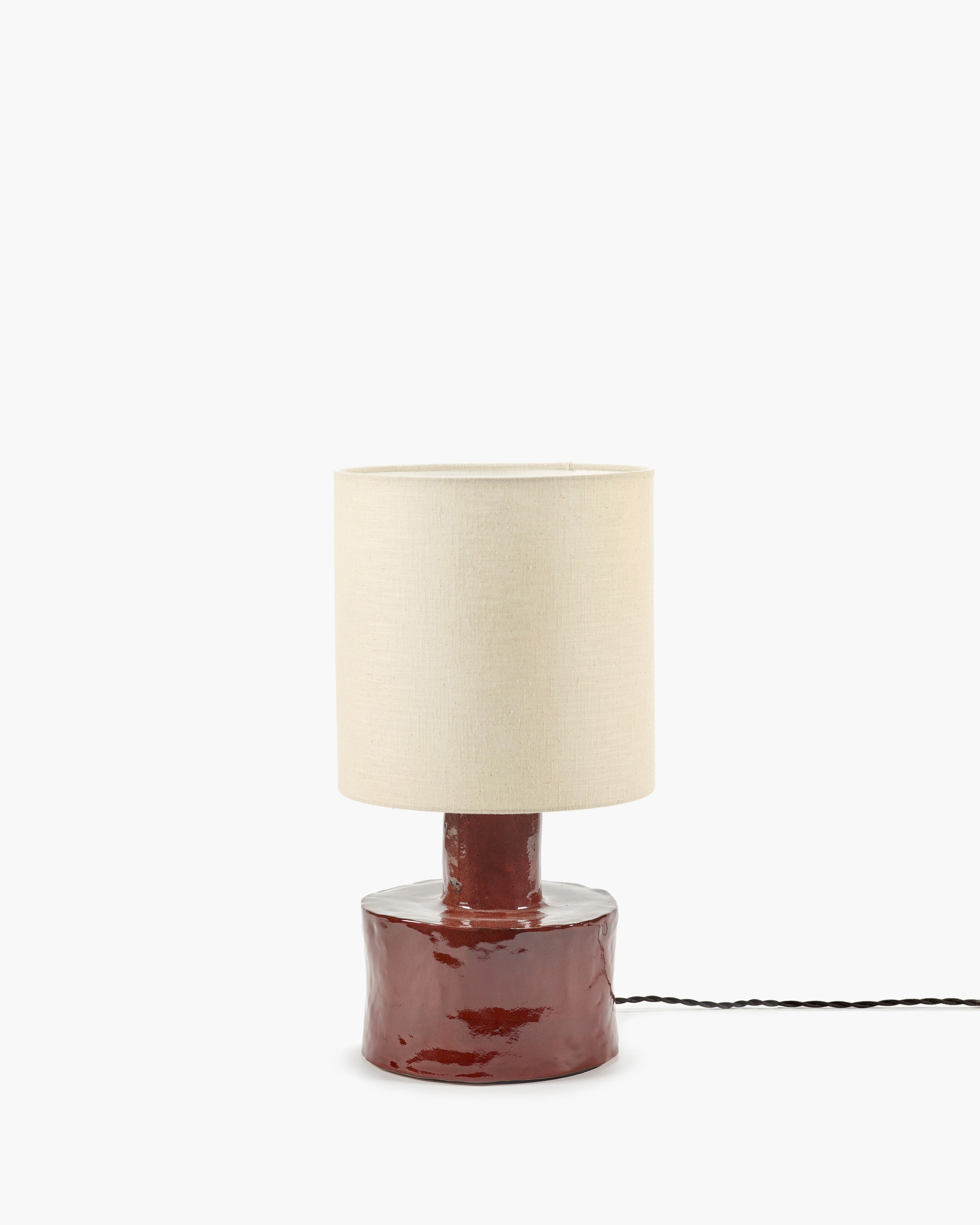 Catherine Bordlampe Rød/Beige