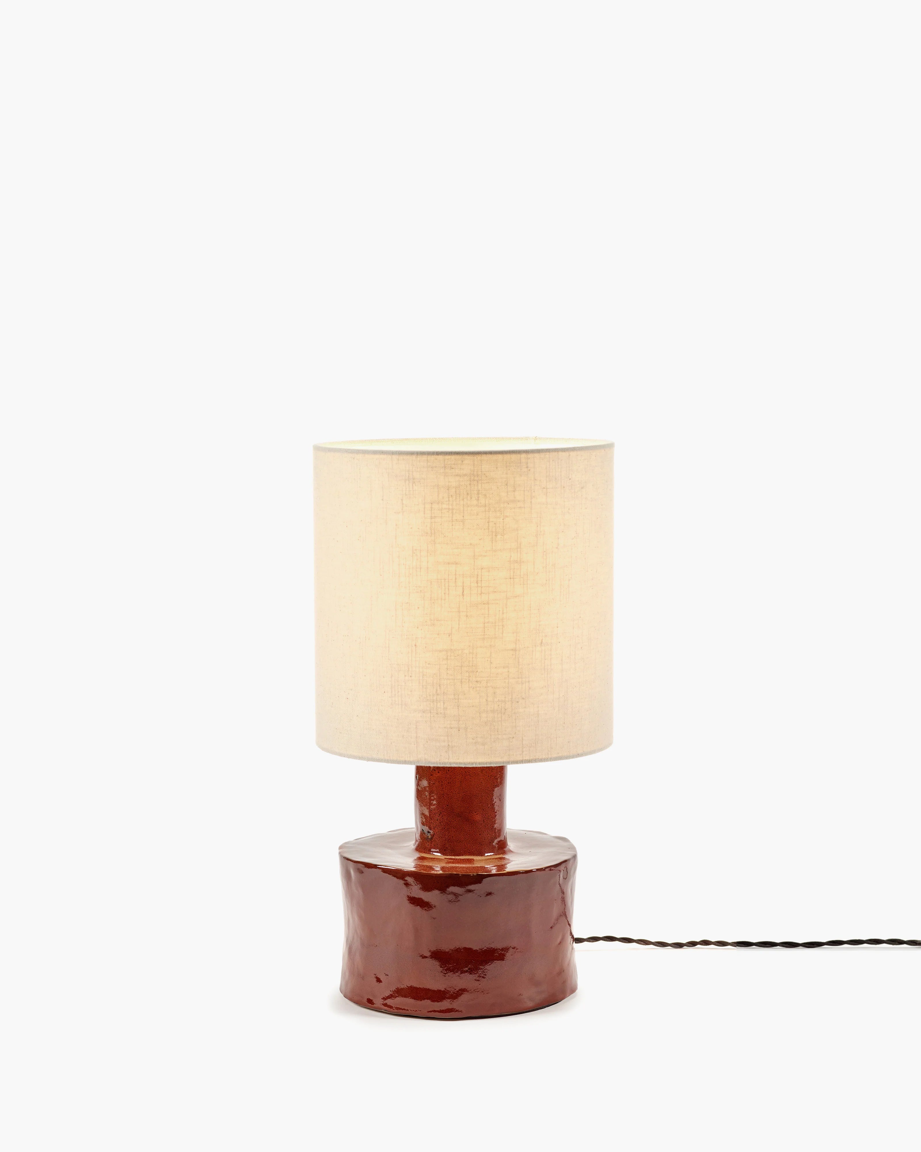 Catherine Bordlampe Rød/Beige