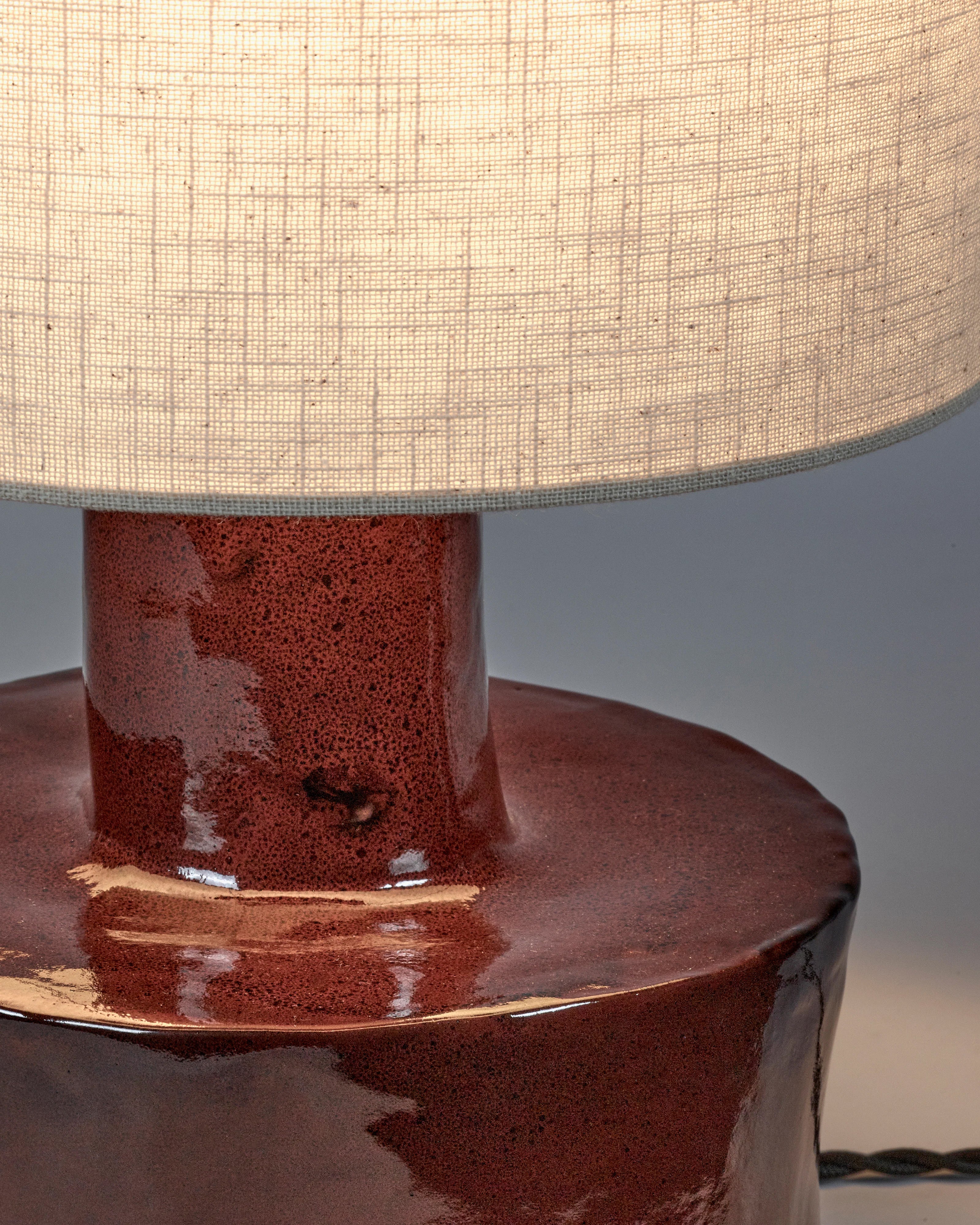 Catherine Bordlampe Rød/Beige