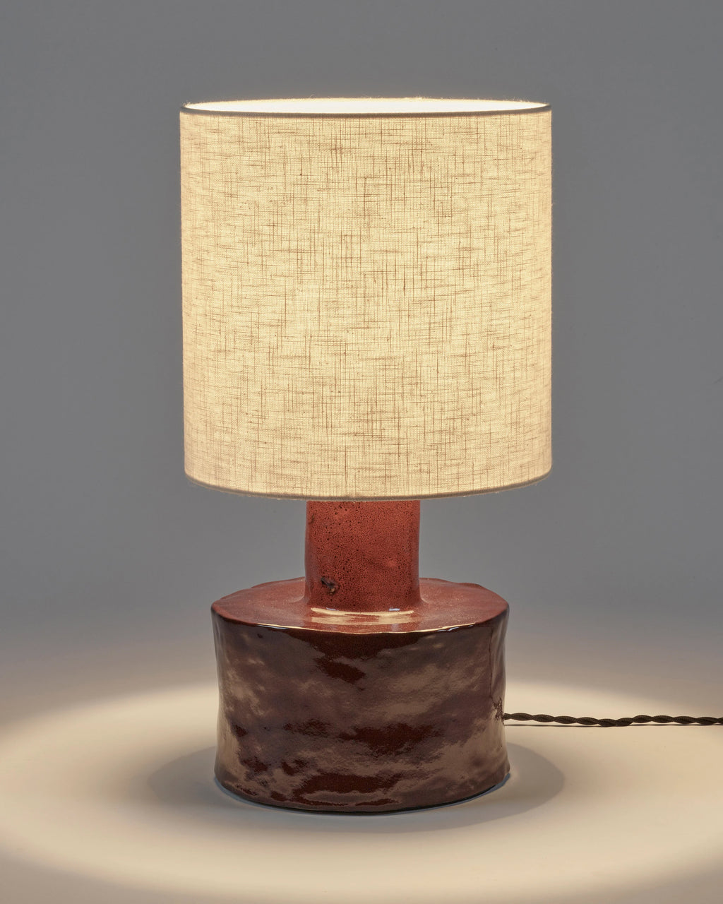 Catherine Bordlampe Rød/Beige