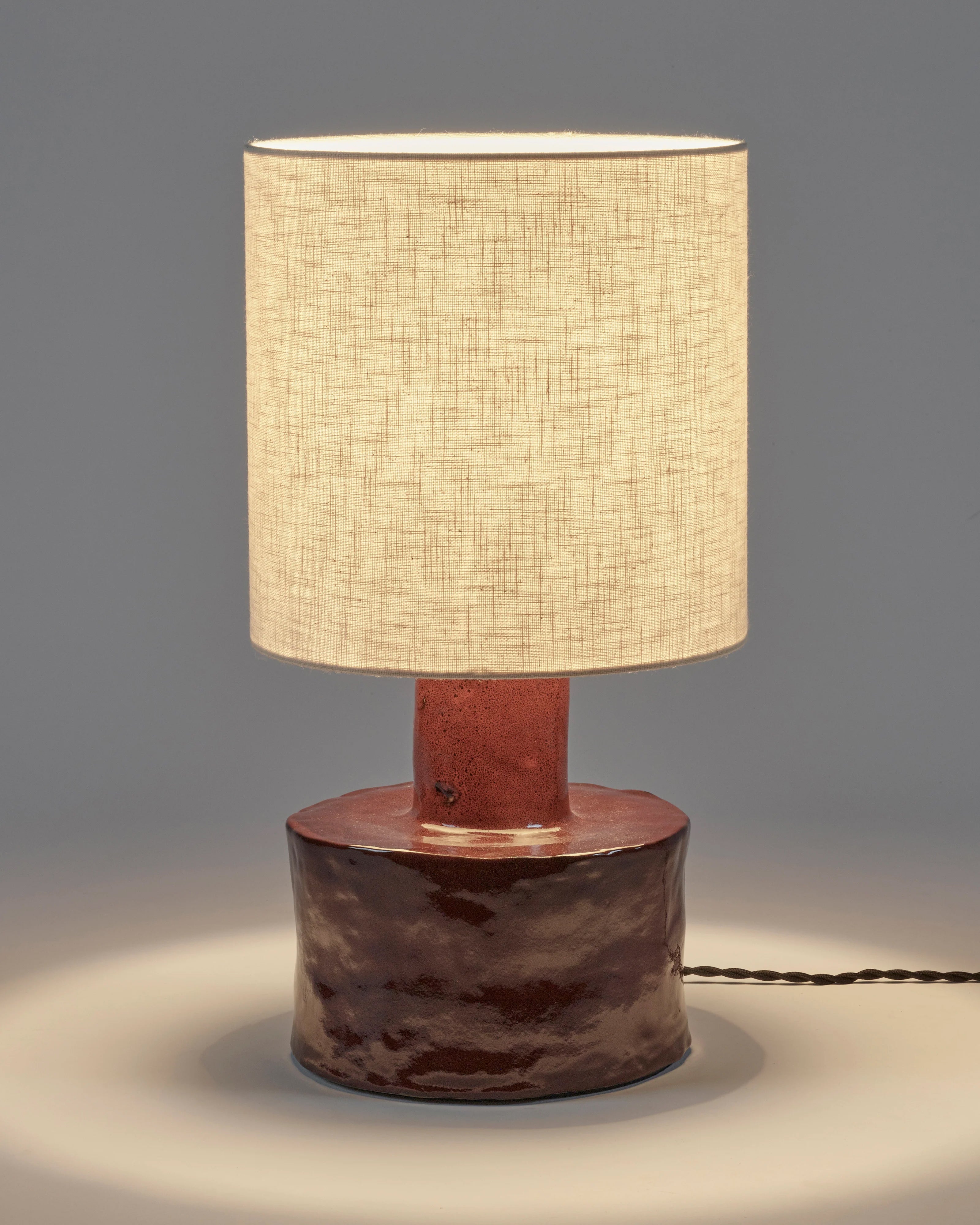 Catherine Bordlampe Rød/Beige