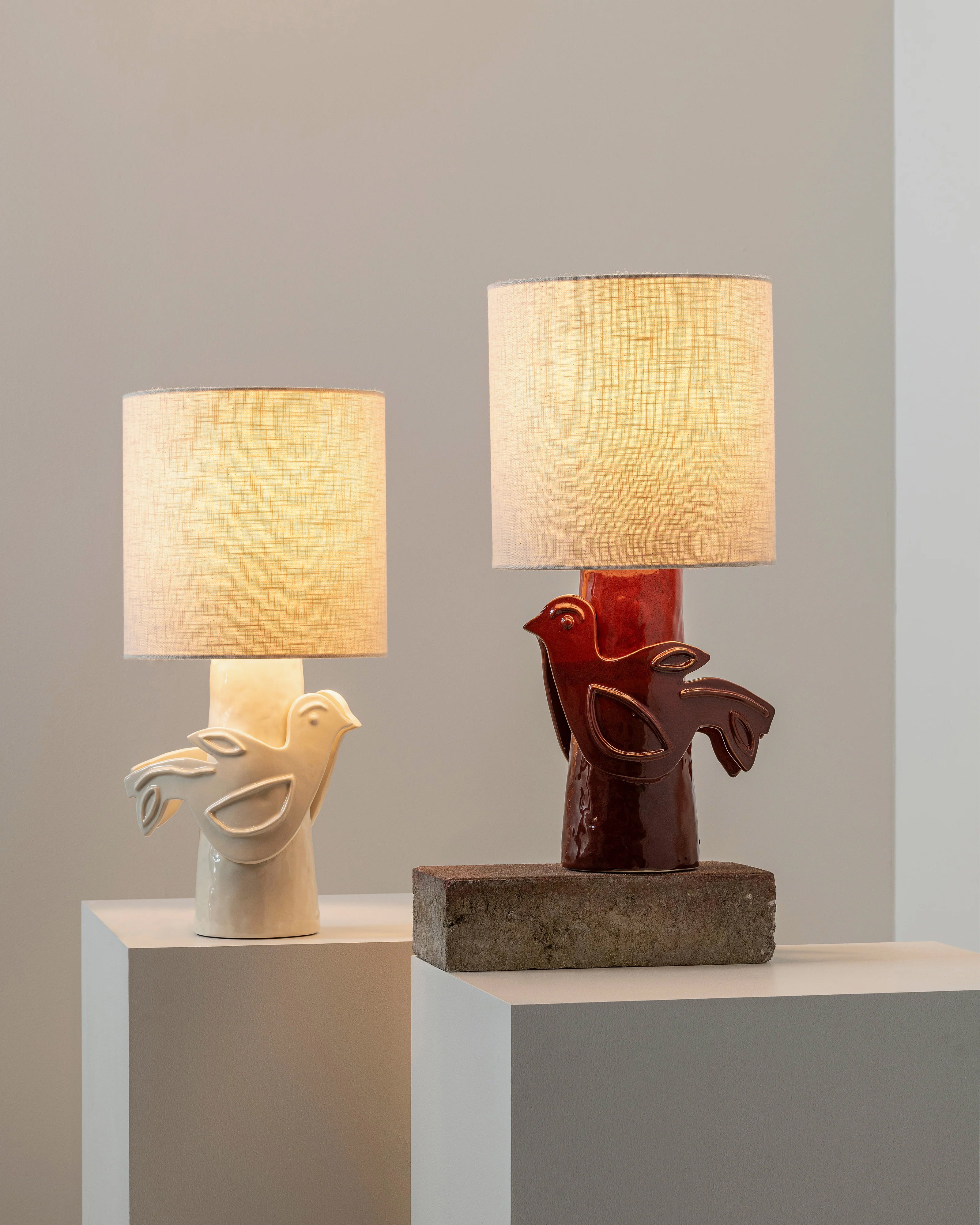 Paloma Bordlampe Hvit/Beige