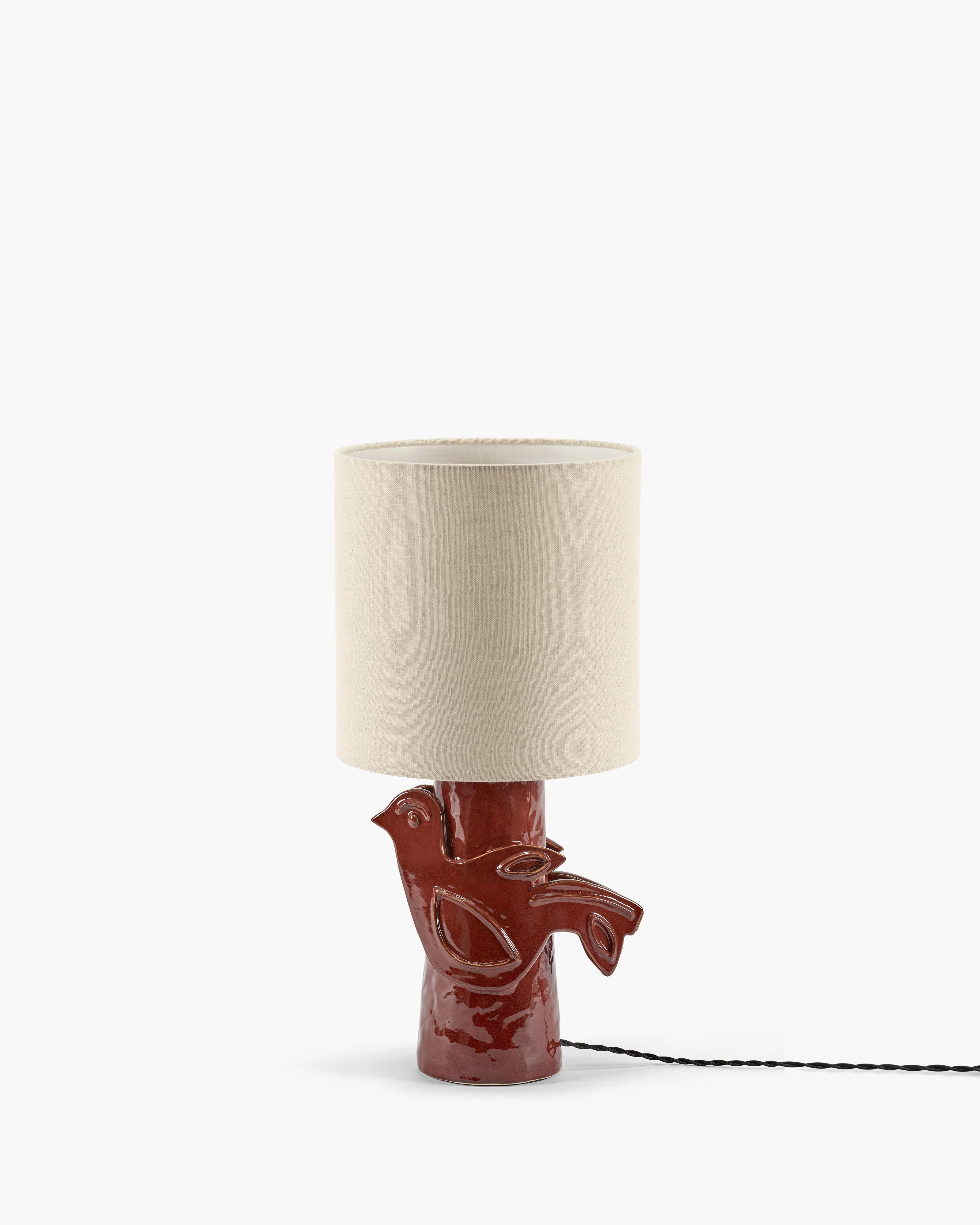 Paloma Bordlampe Rød/Beige