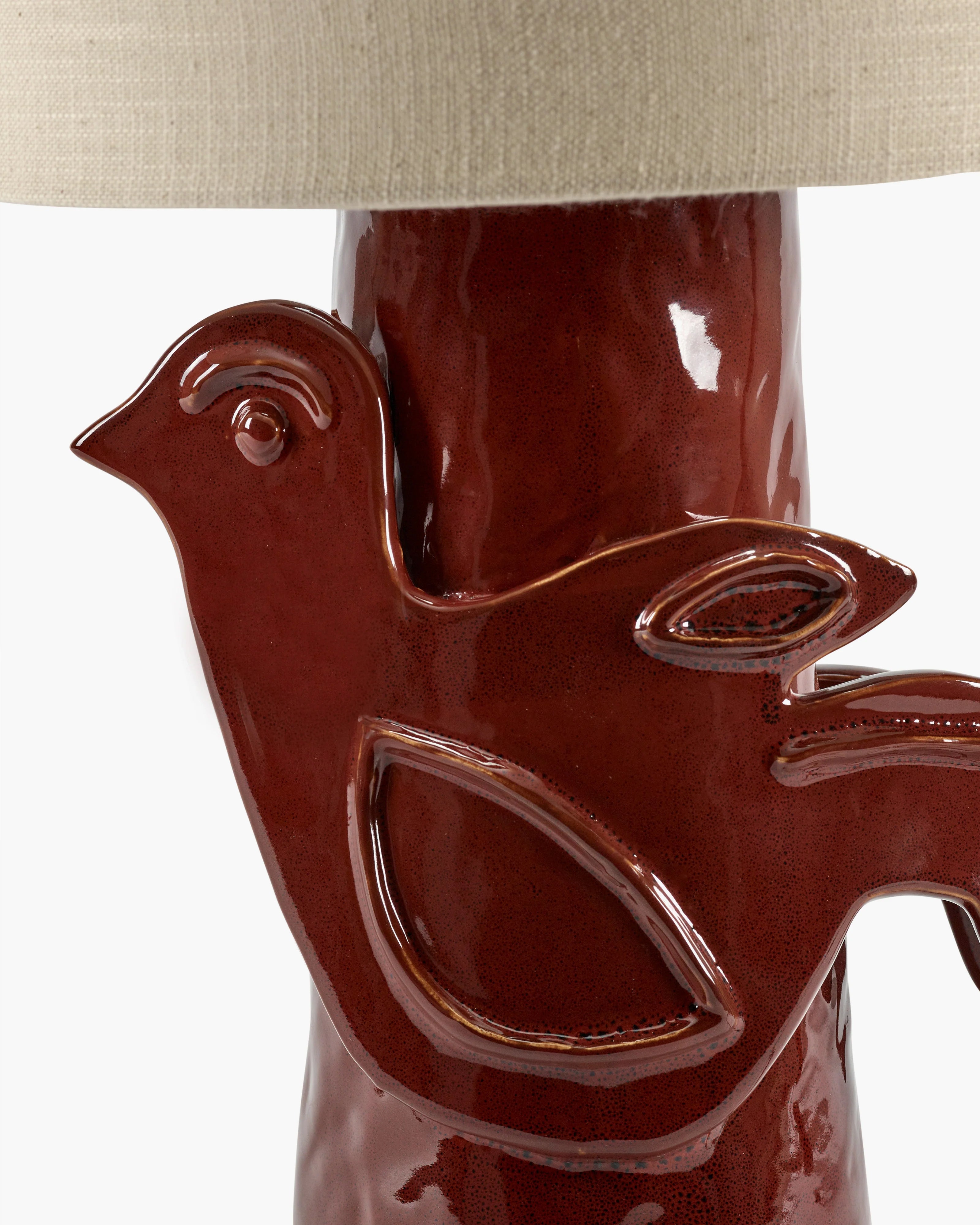 Paloma Bordlampe Rød/Beige