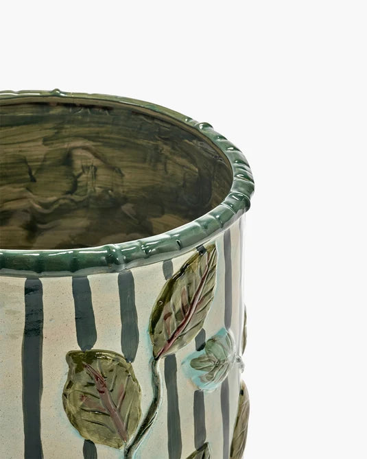 Flowerpot 11 green - beige