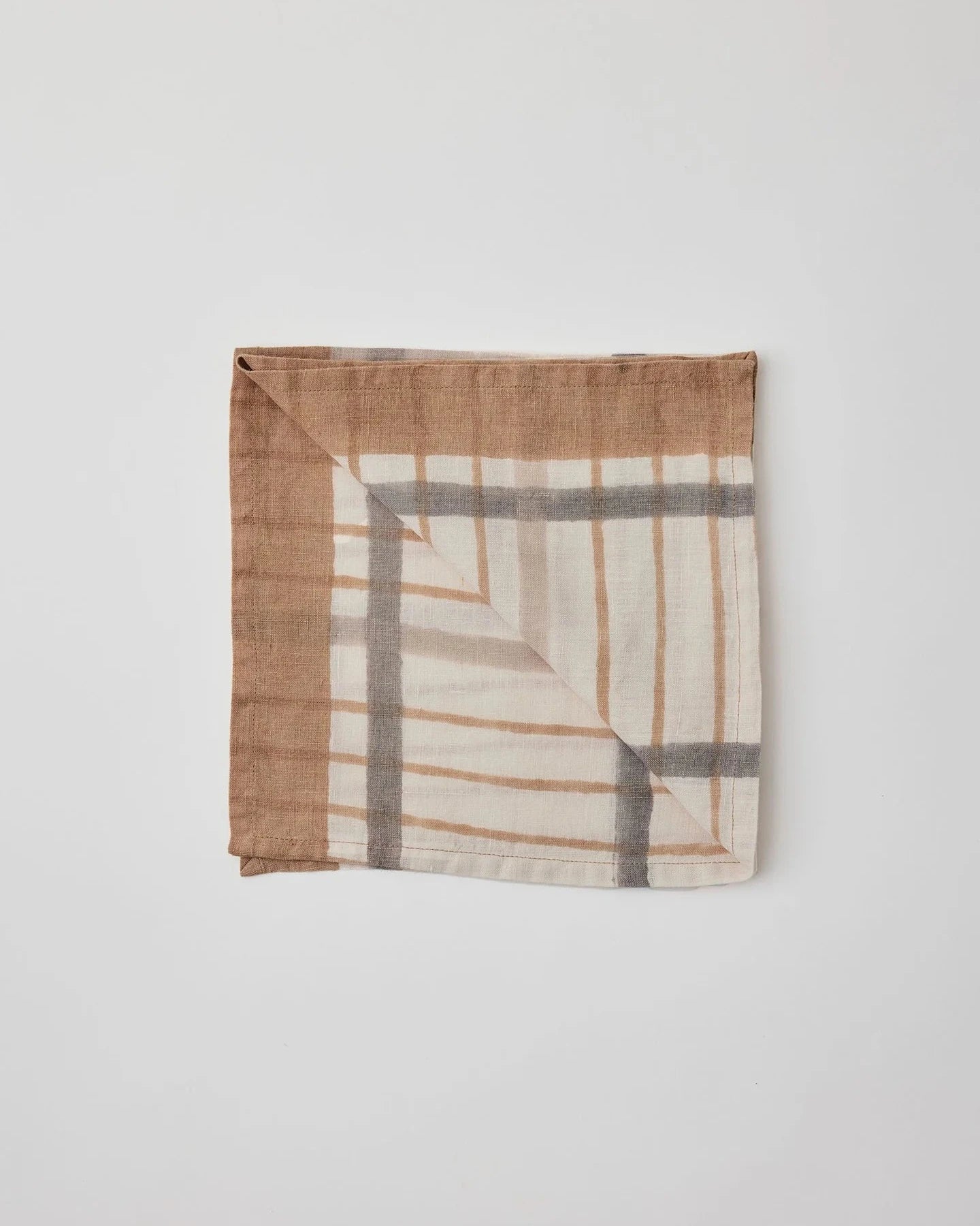 Ella Lin Serviett 50x50 - Hazelnut Checkered
