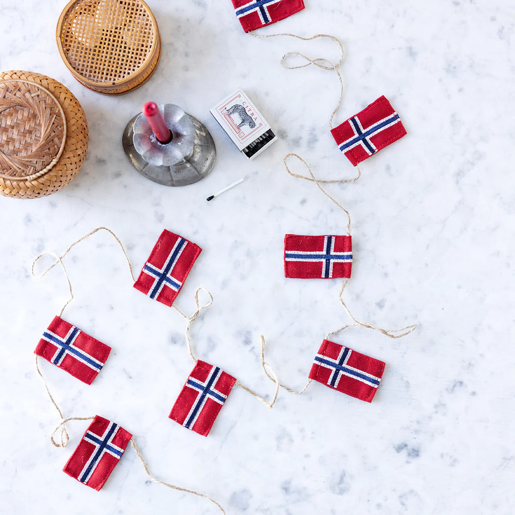Flaggranke Liten - 10 Norske Flagg