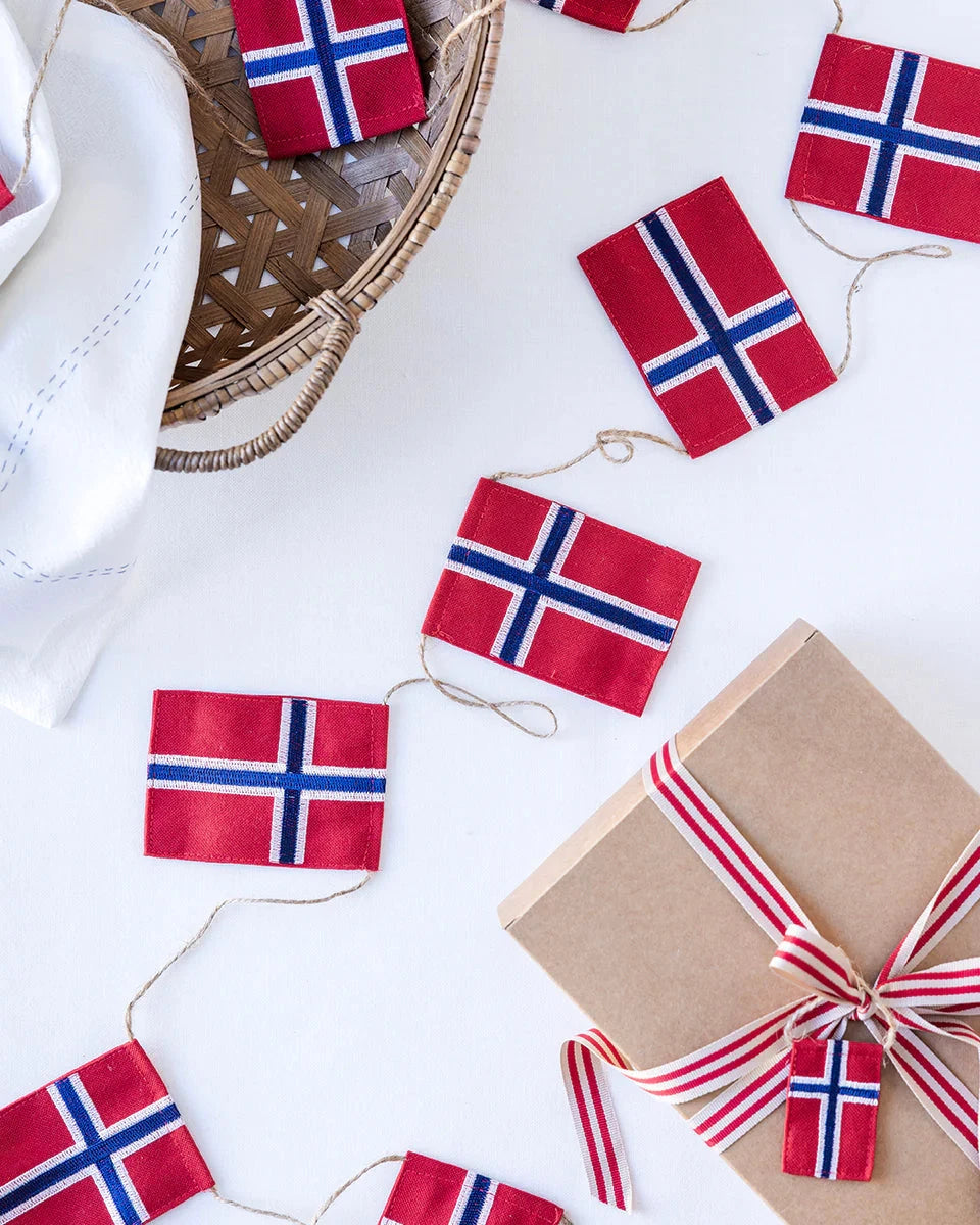 Flaggranke Stor - 10 Norske Flagg