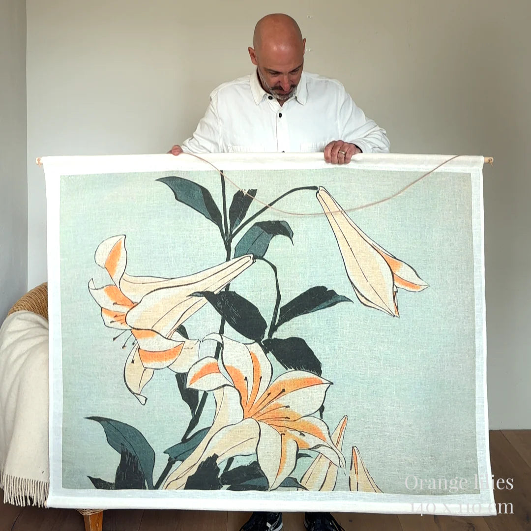 Orange Lilies - Veggteppe 140x110 cm