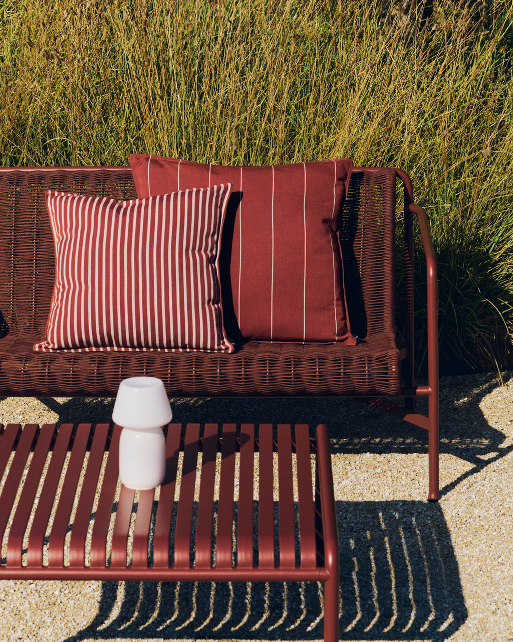 Terrazza Pute 60x60 - Terracotta Narrow Stripe