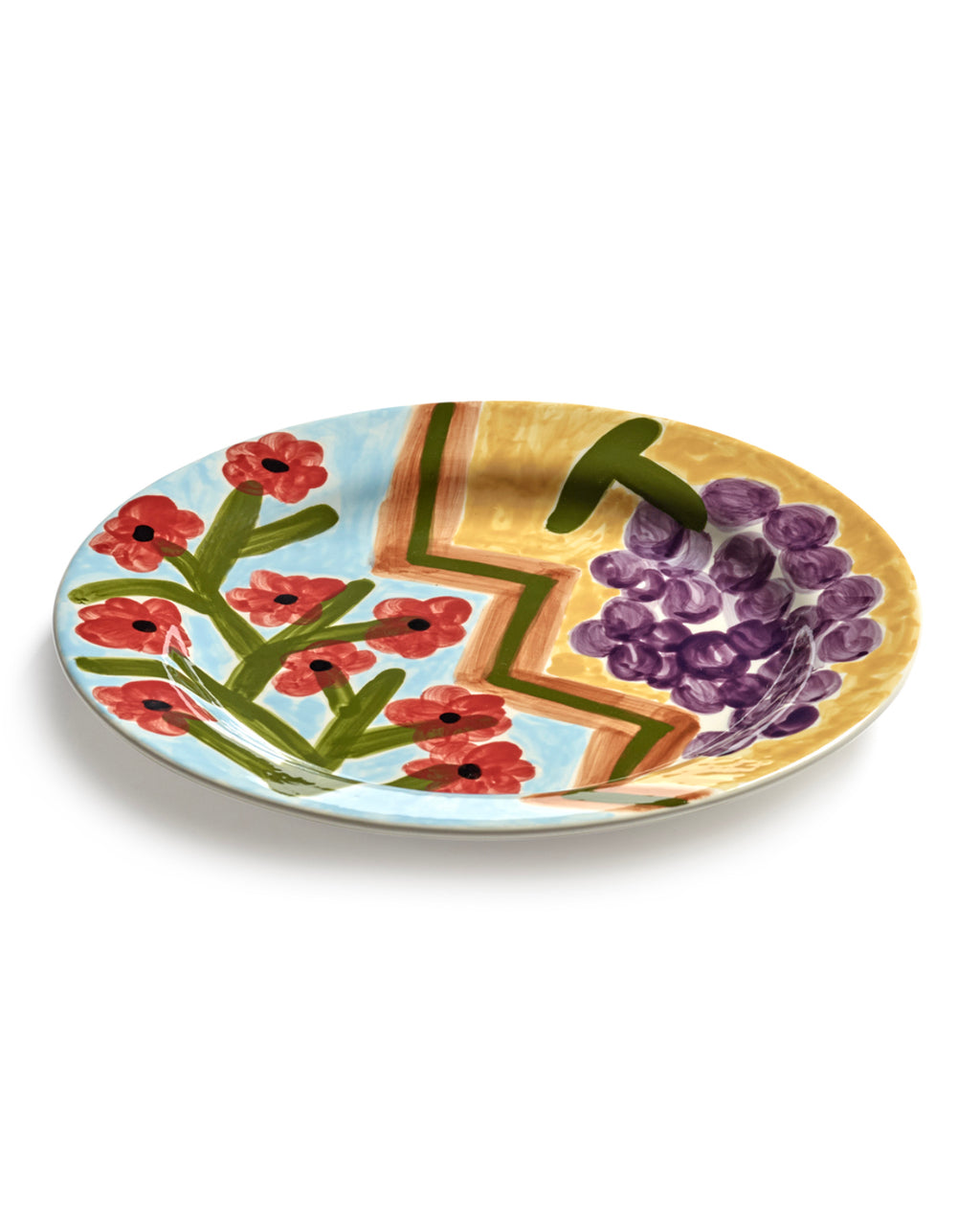 Delicia Tallerken - Blomster & Druer