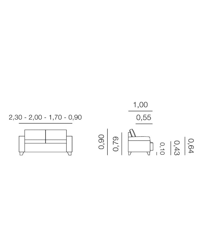 Dortmund 3-Seter Sofa