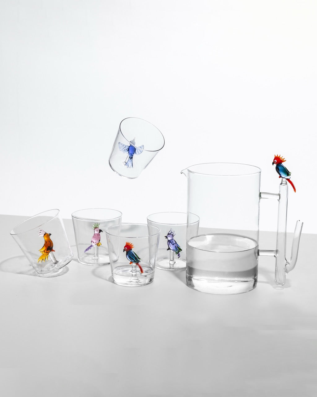 Talking Trees Glass - Blue Cockatoo