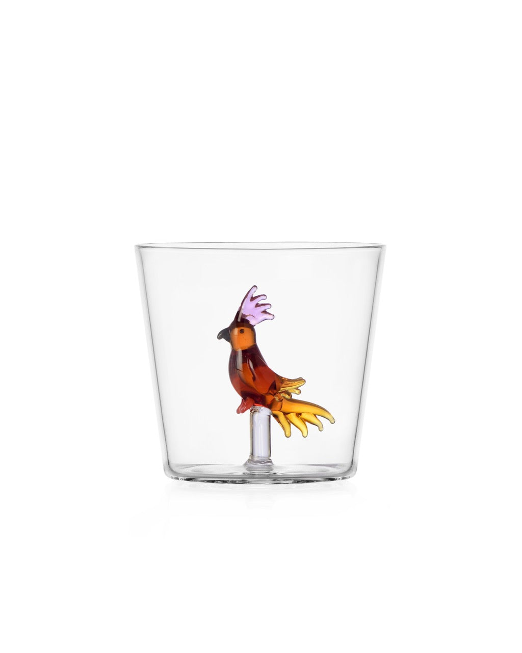 Talking Trees Glass - Amber Tropical Bird