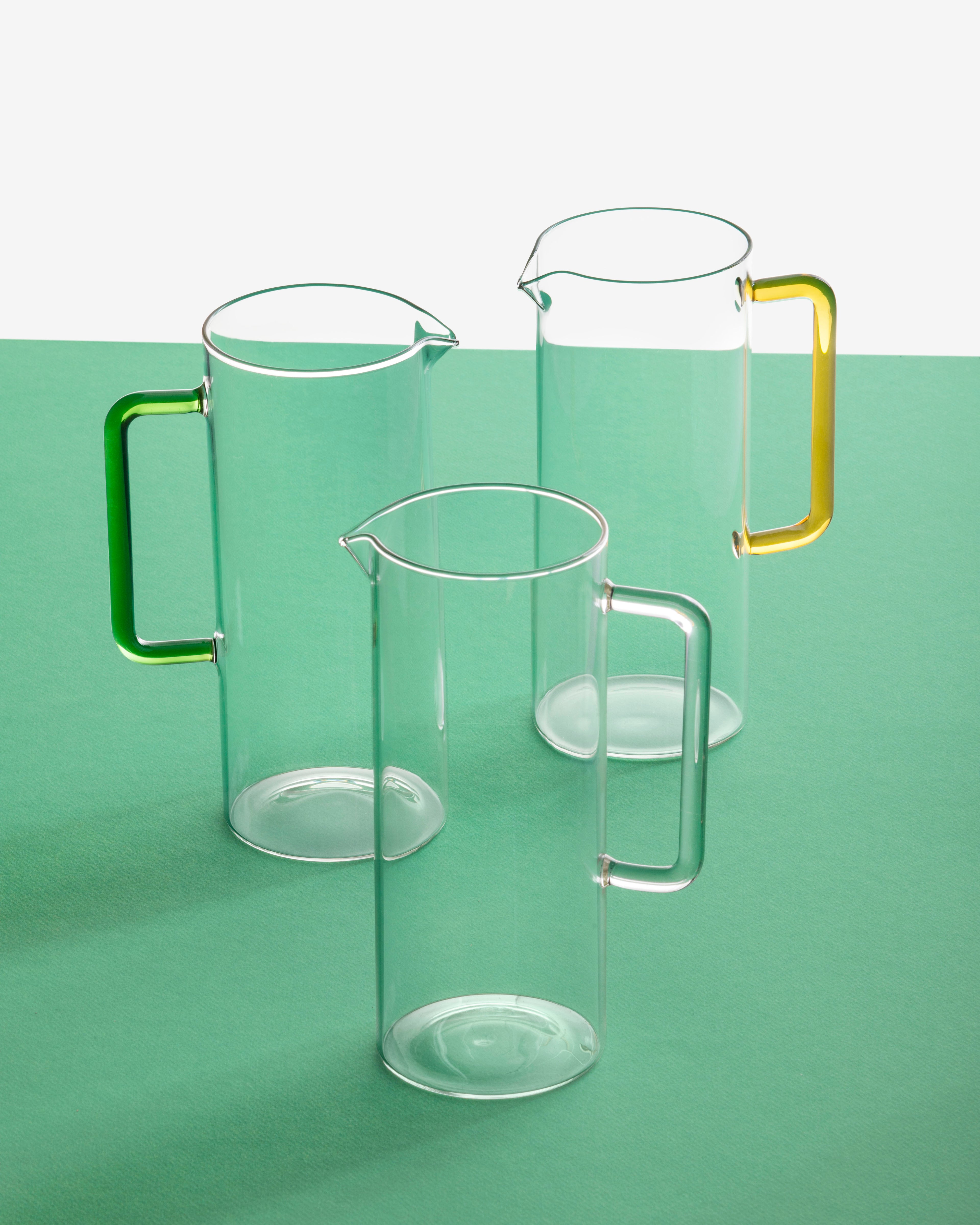 Tube Mugge - Clear Jug Yellow Handle