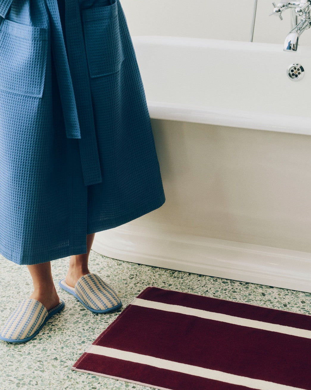 Waffle Slippers - Stripe