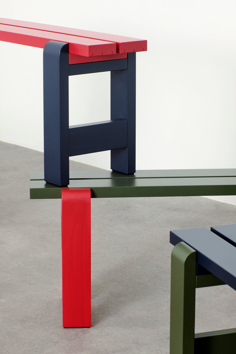 Weekday Bench Duo 111 - Steel Blue / Olive