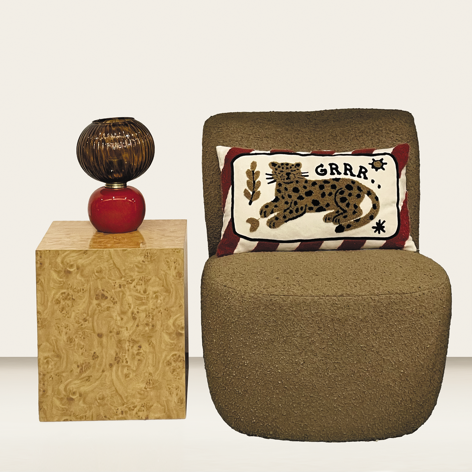 Atelier Sidebord Cubic - Burl Elm