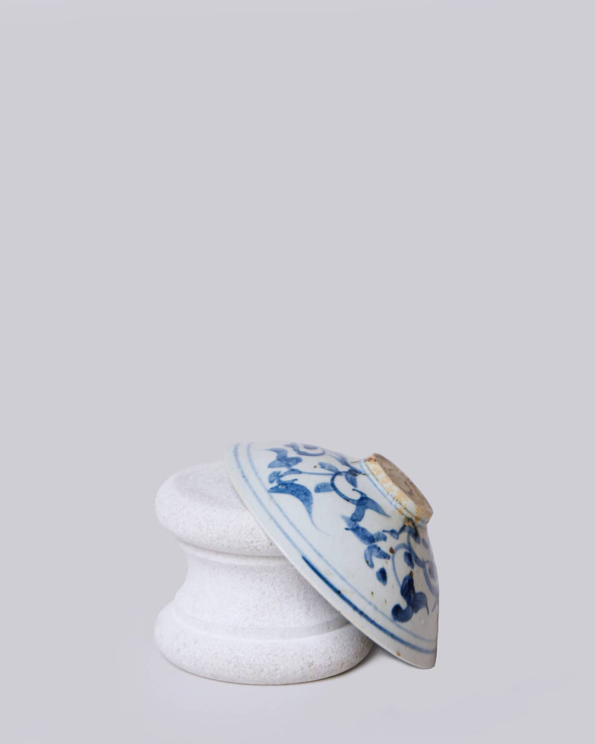 Skål Blue&White - Peony Conical