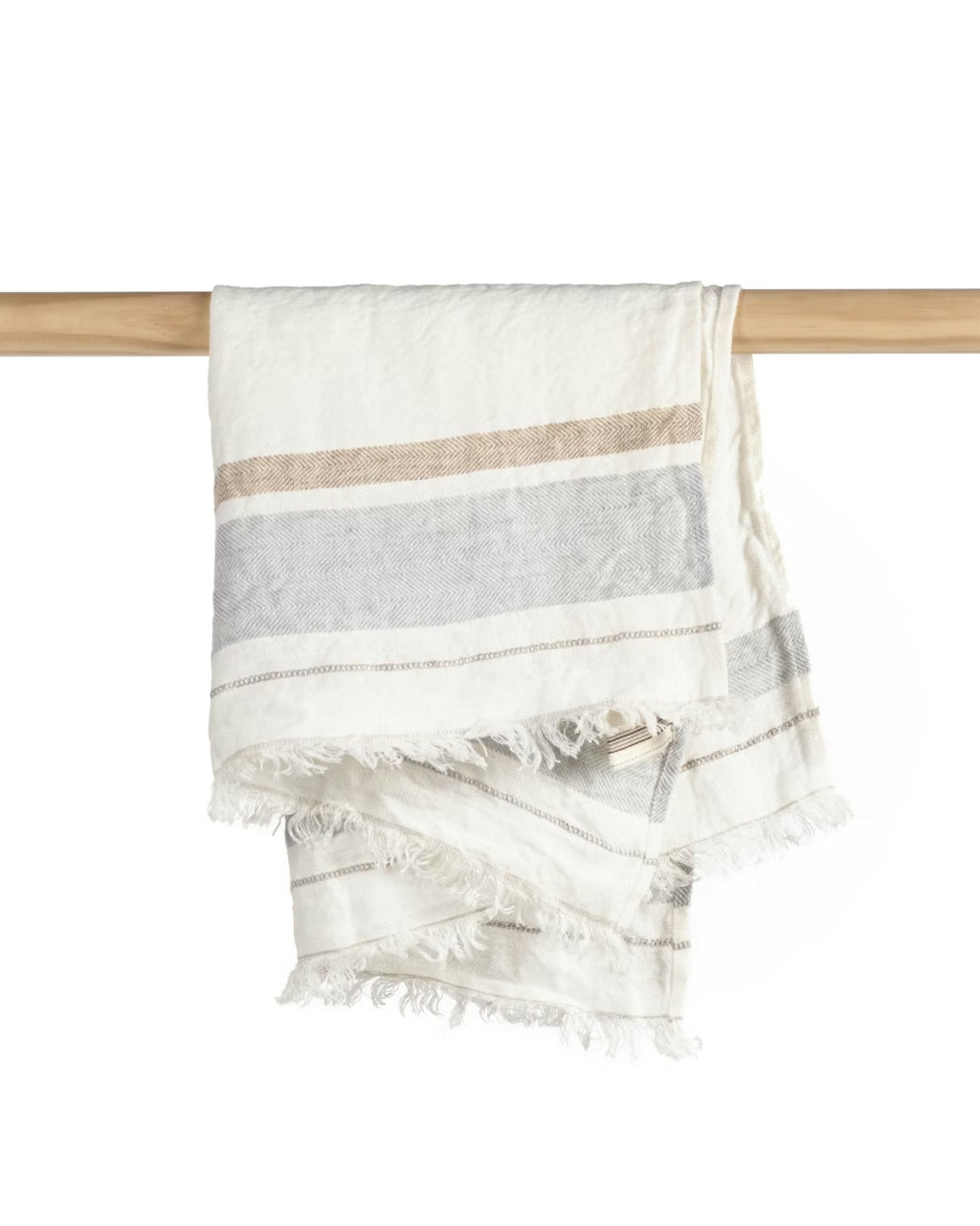 The Belgian Guest Towel - Oyster Stripe