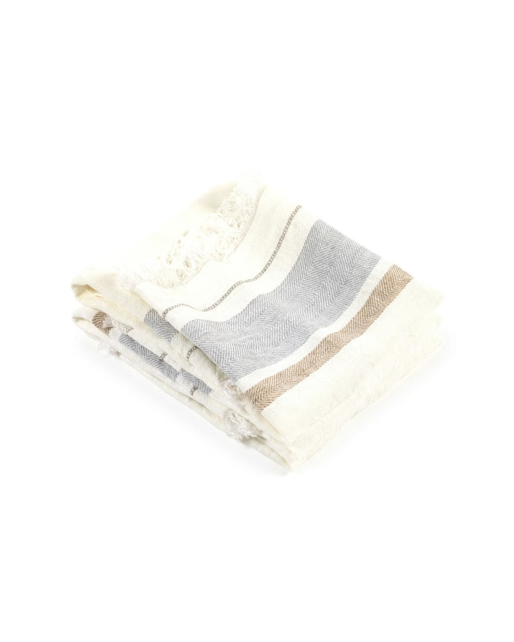 The Belgian Guest Towel - Oyster Stripe