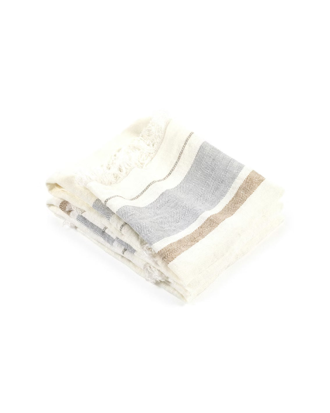 The Belgian Guest Towel - Oyster Stripe
