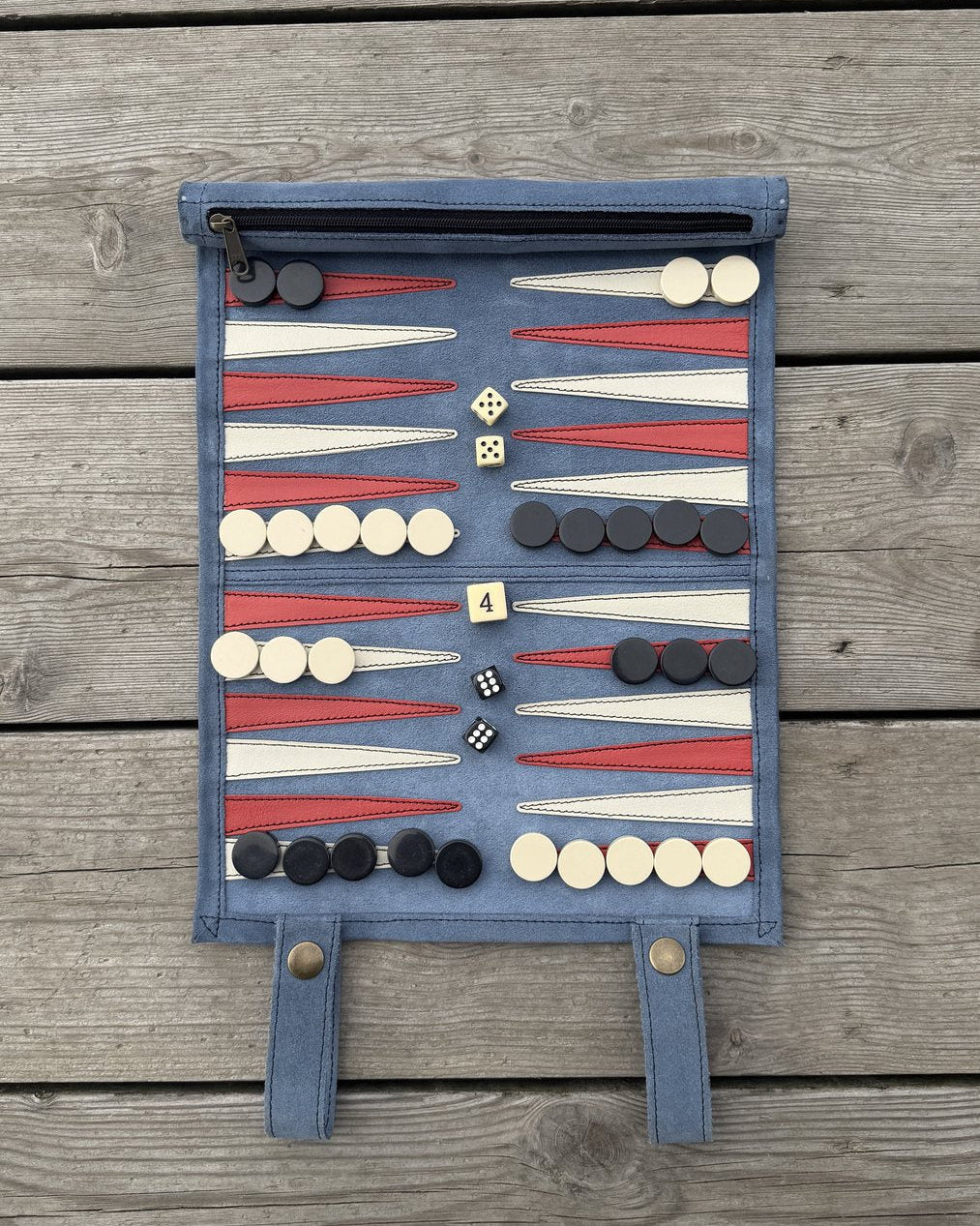 Backgammon semsket skinn