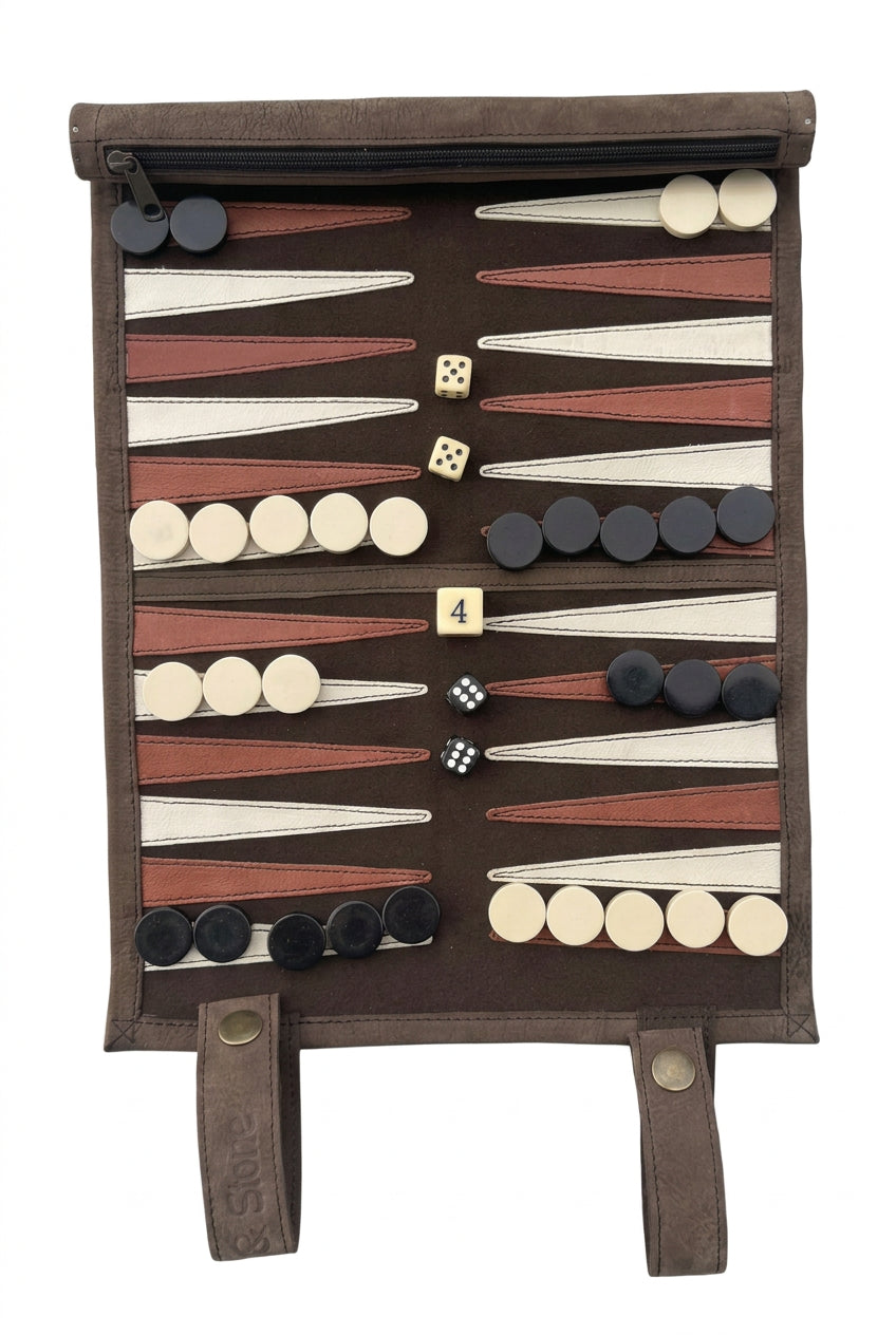 Backgammon semsket skinn